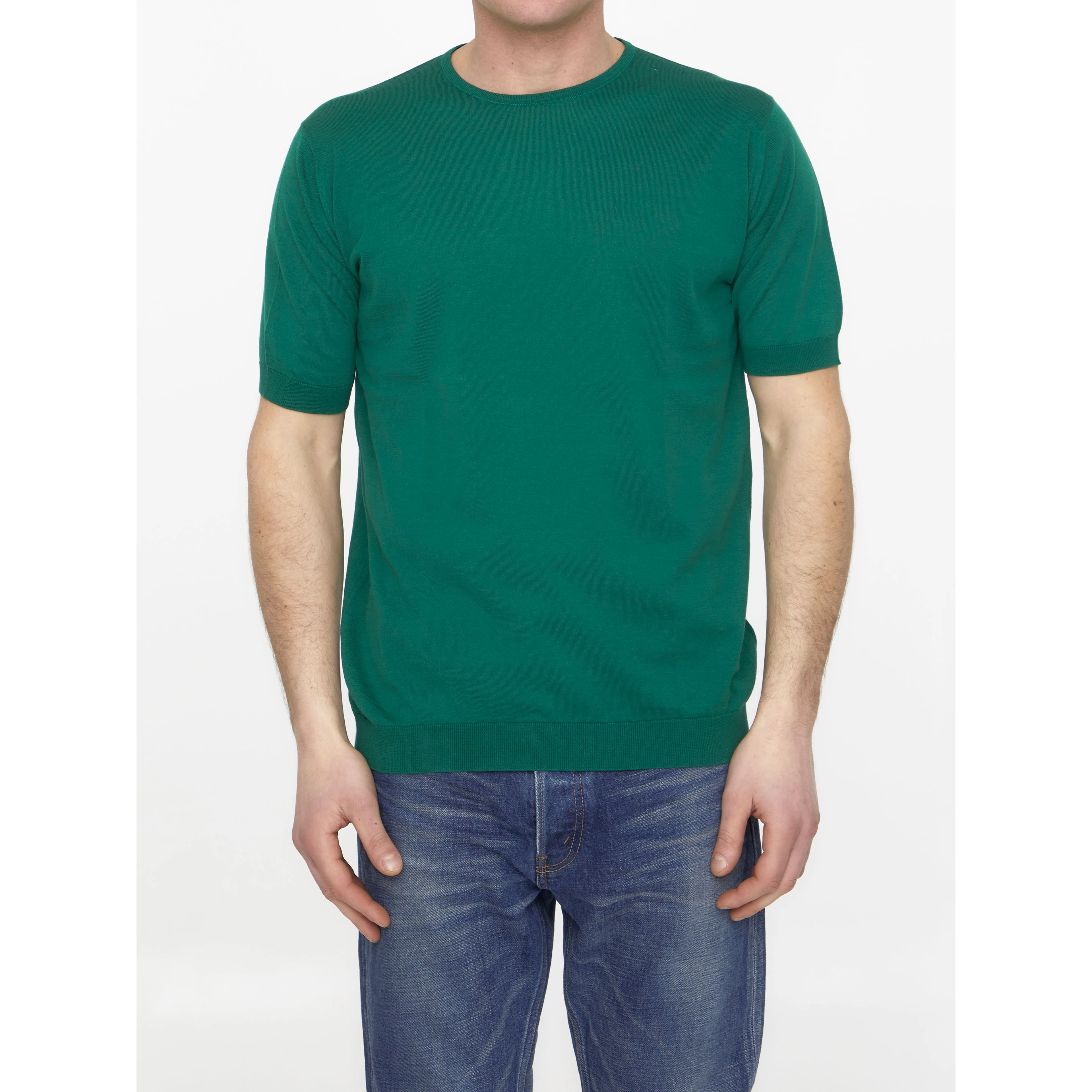 Emerald green cotton jumper