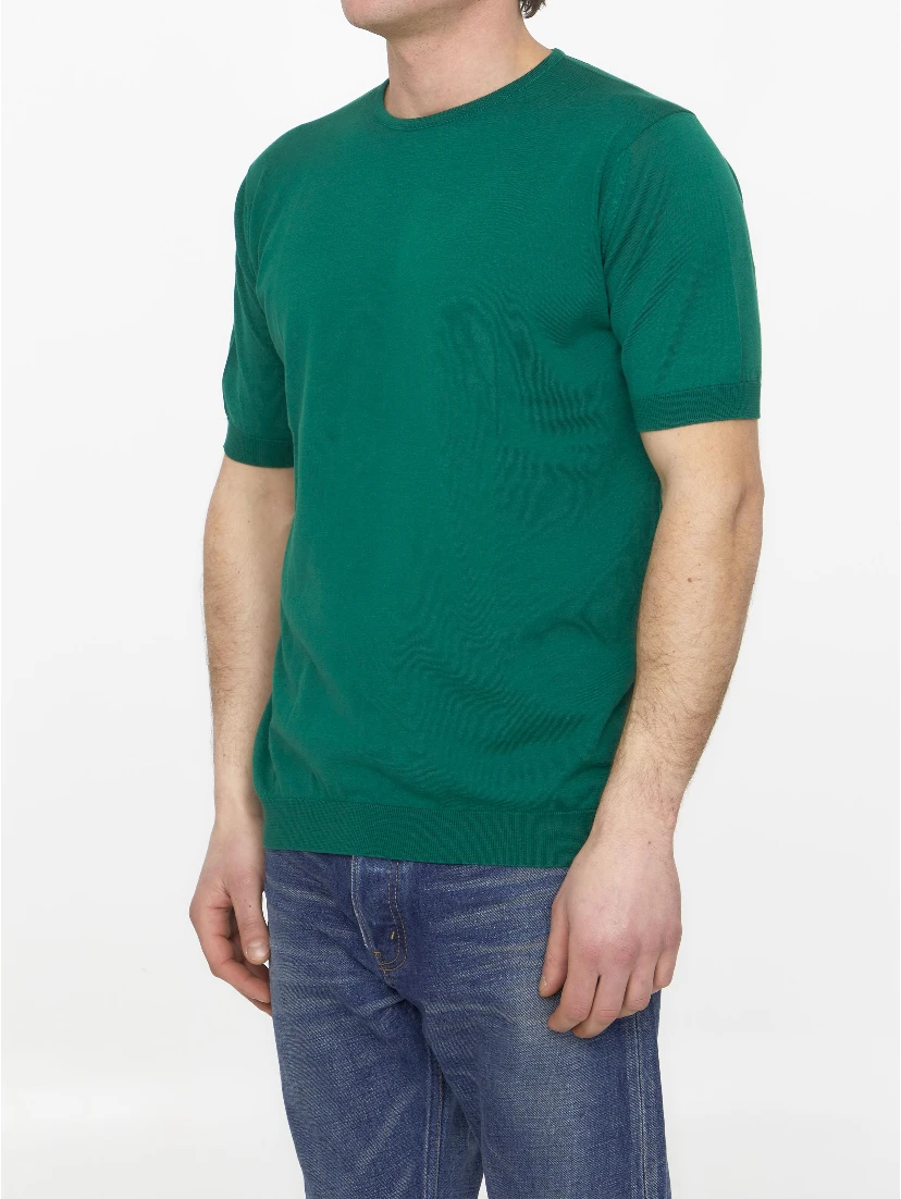 Emerald green cotton jumper