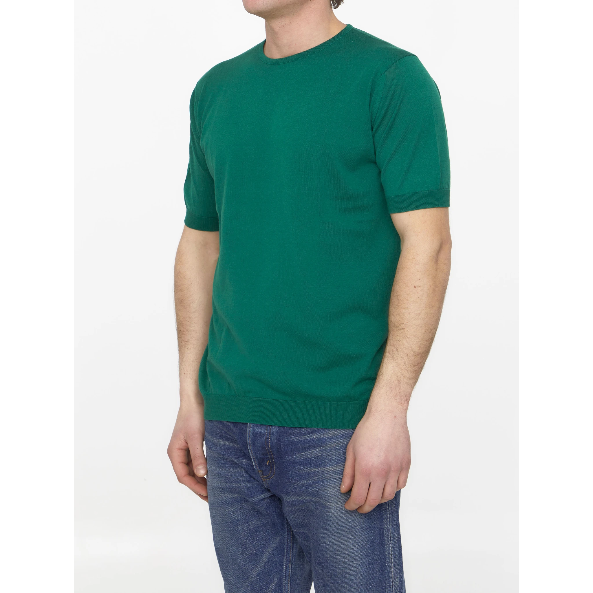 Emerald green cotton jumper