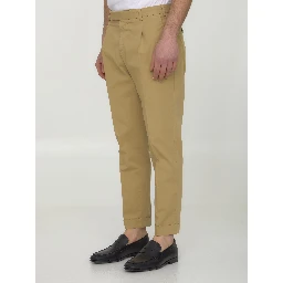 Beige gabardine trousers
