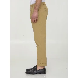 Beige gabardine trousers