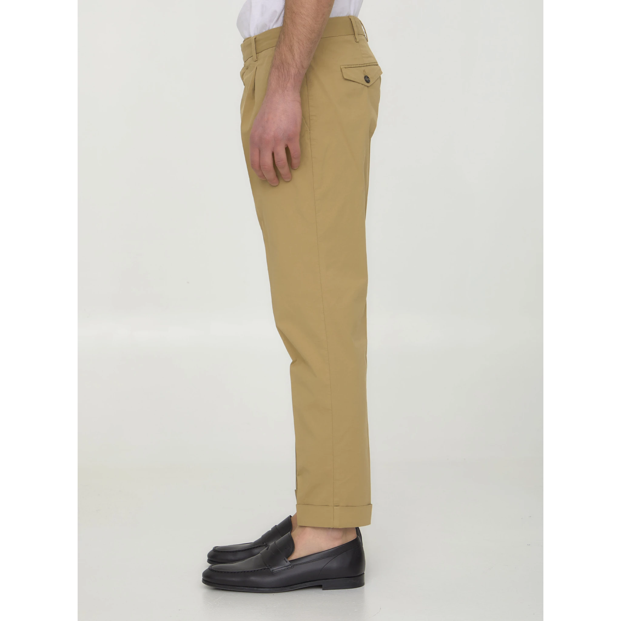 Beige gabardine trousers