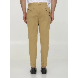 Beige gabardine trousers