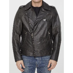 Black leather jacket