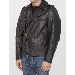 Black leather jacket