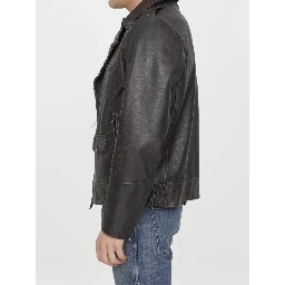 Black leather jacket