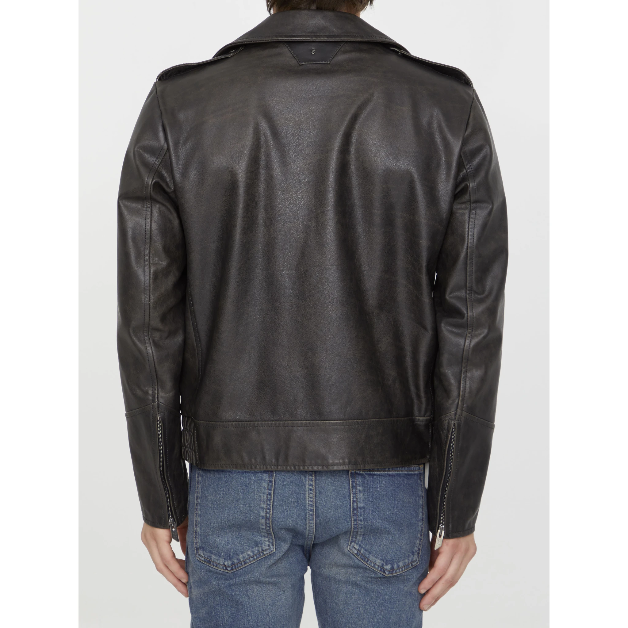 Black leather jacket