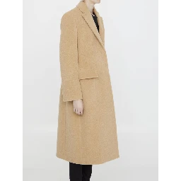 Single-breasted wool coat