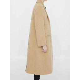 Single-breasted wool coat