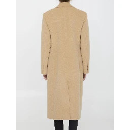 Single-breasted wool coat