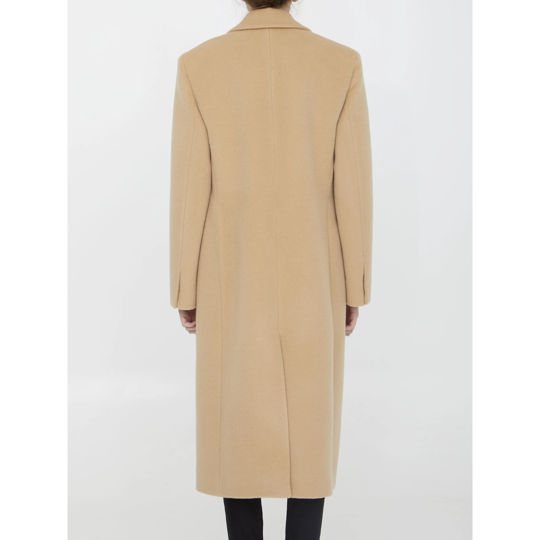 Single-breasted wool coat