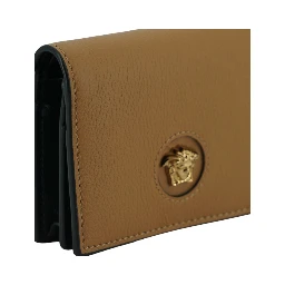Brown Calf Leather Compact Wallet