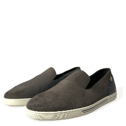 Blue Suede Caiman Men Loafers Slippers Shoes