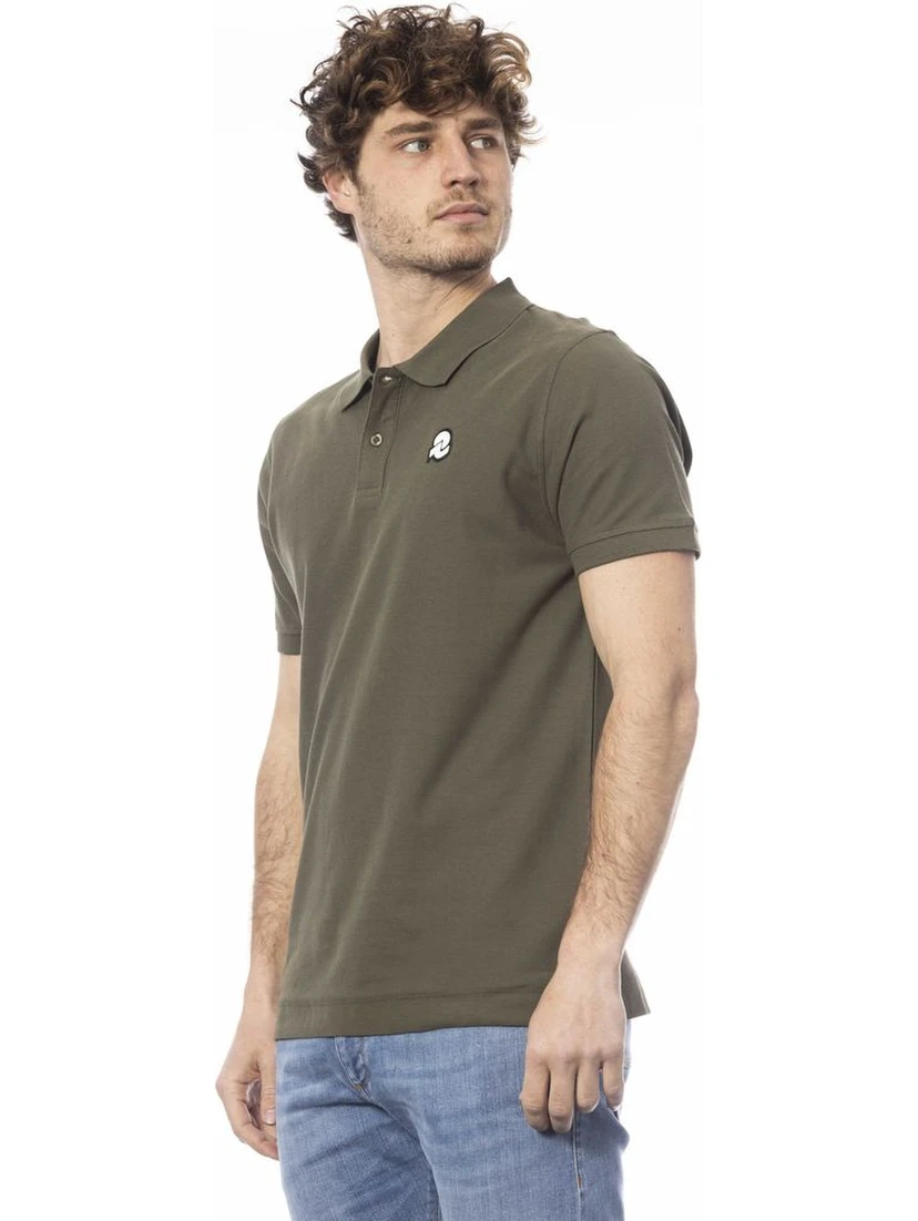 Green Cotton Polo Shirt