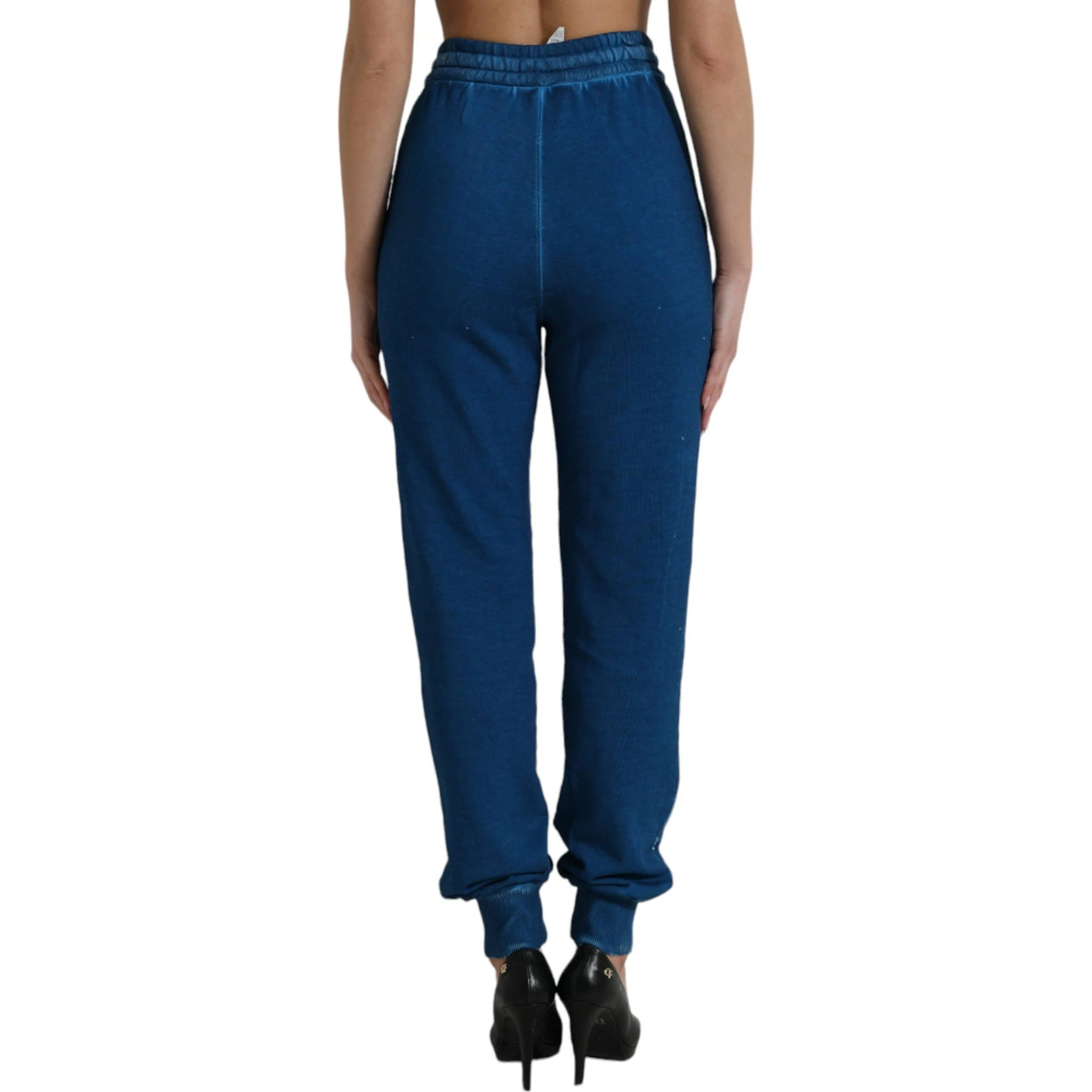 Blue Logo Cotton Jogger Sweatpants Pants
