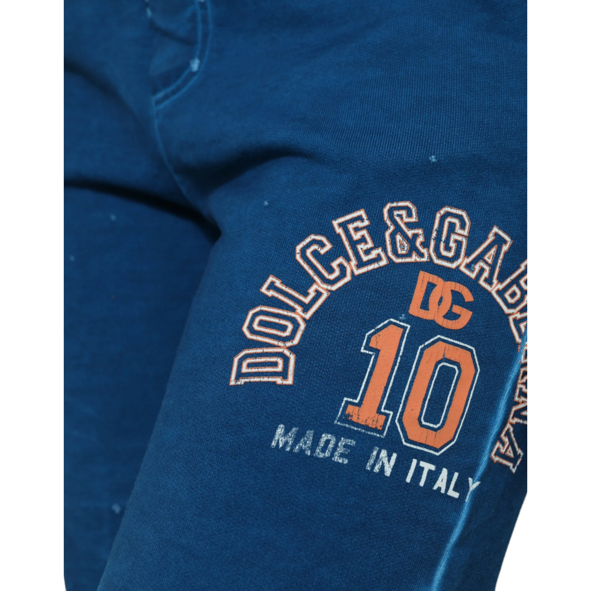 Blue Logo Cotton Jogger Sweatpants Pants