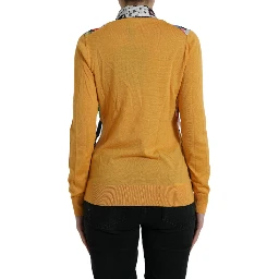 Multicolor Patchwork Cashmere Henley Sweater