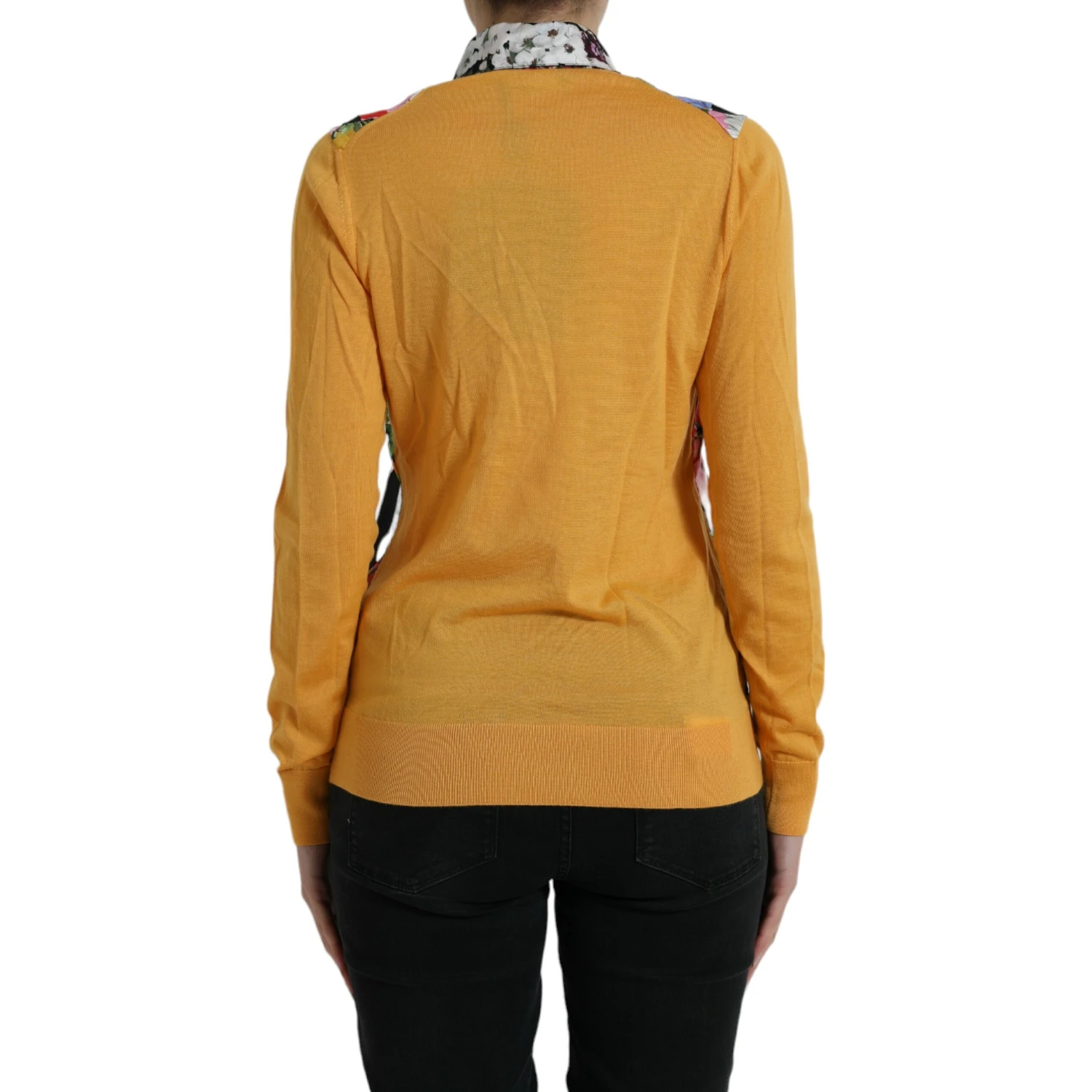 Multicolor Patchwork Cashmere Henley Sweater