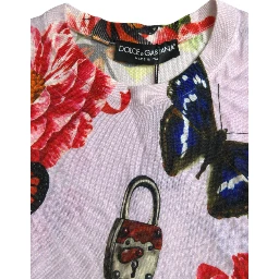 Multicolor Floral Padlock Butterfly Tank Top