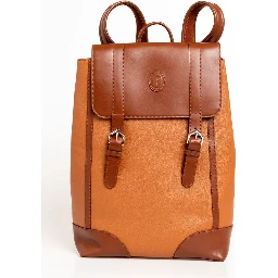 Brown Leather Men Backpack