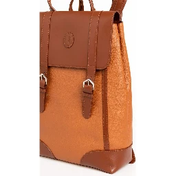 Brown Leather Men Backpack