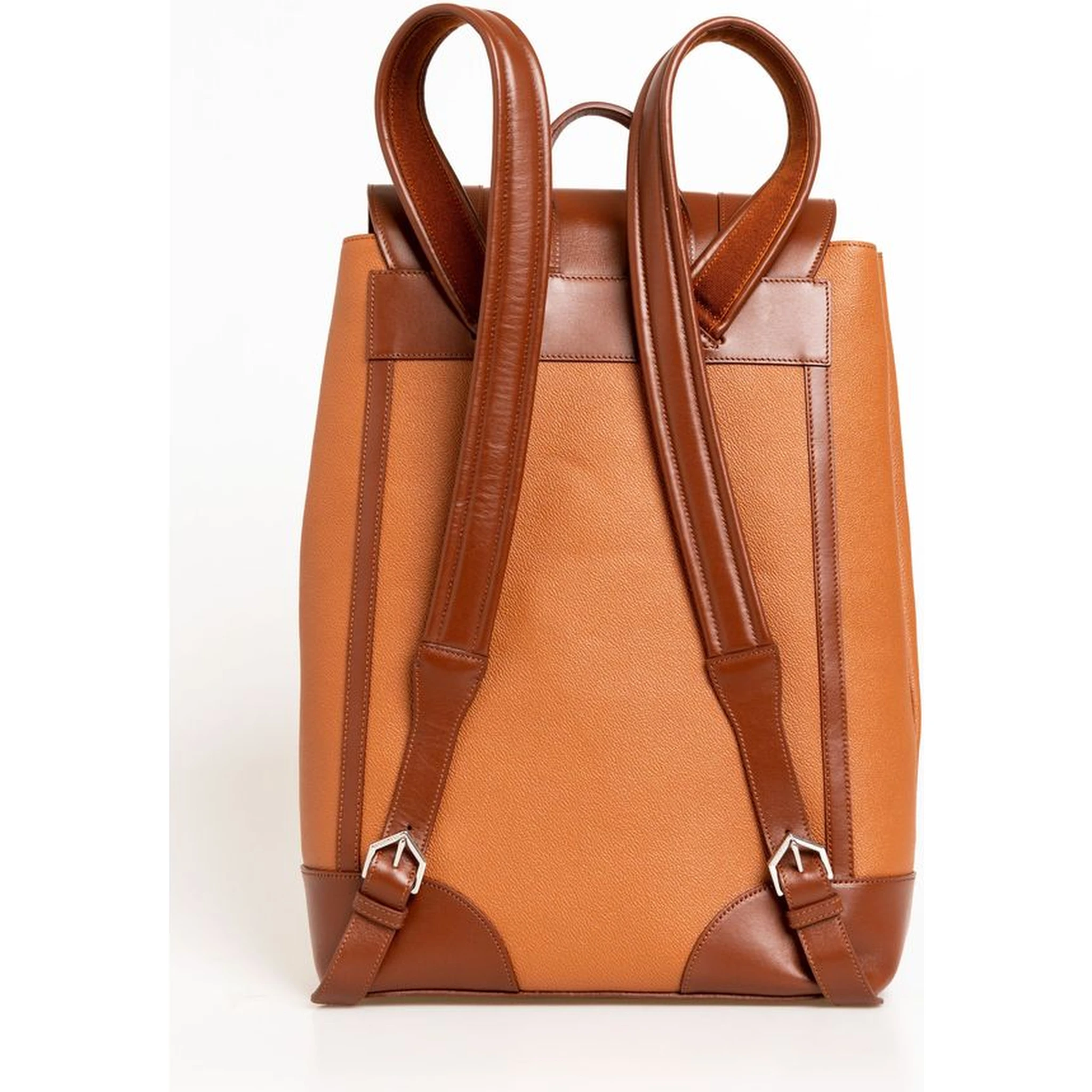 Brown Leather Men Backpack