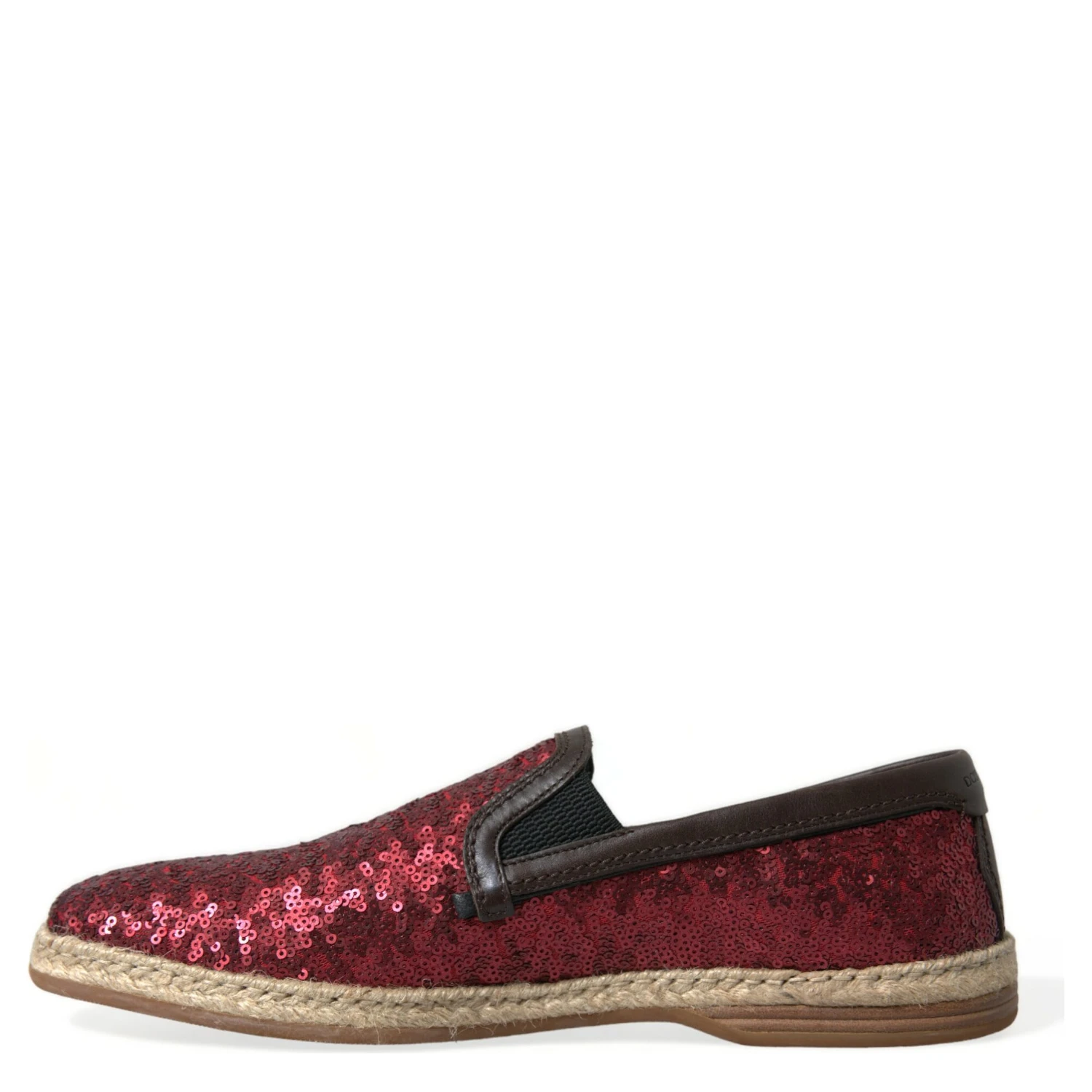 Red Sequined Loafers Slippers Men Shoes