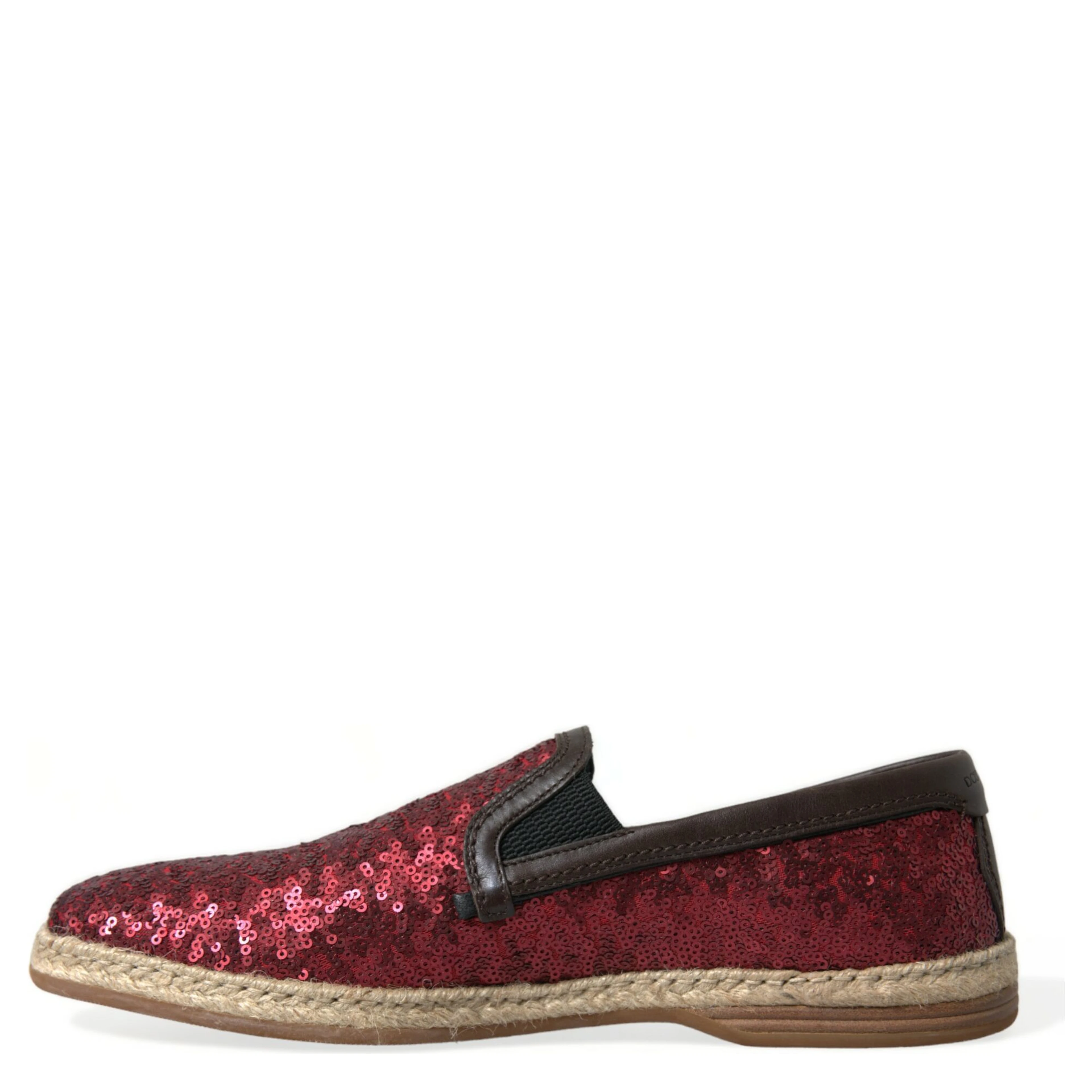 Red Sequined Loafers Slippers Men Shoes