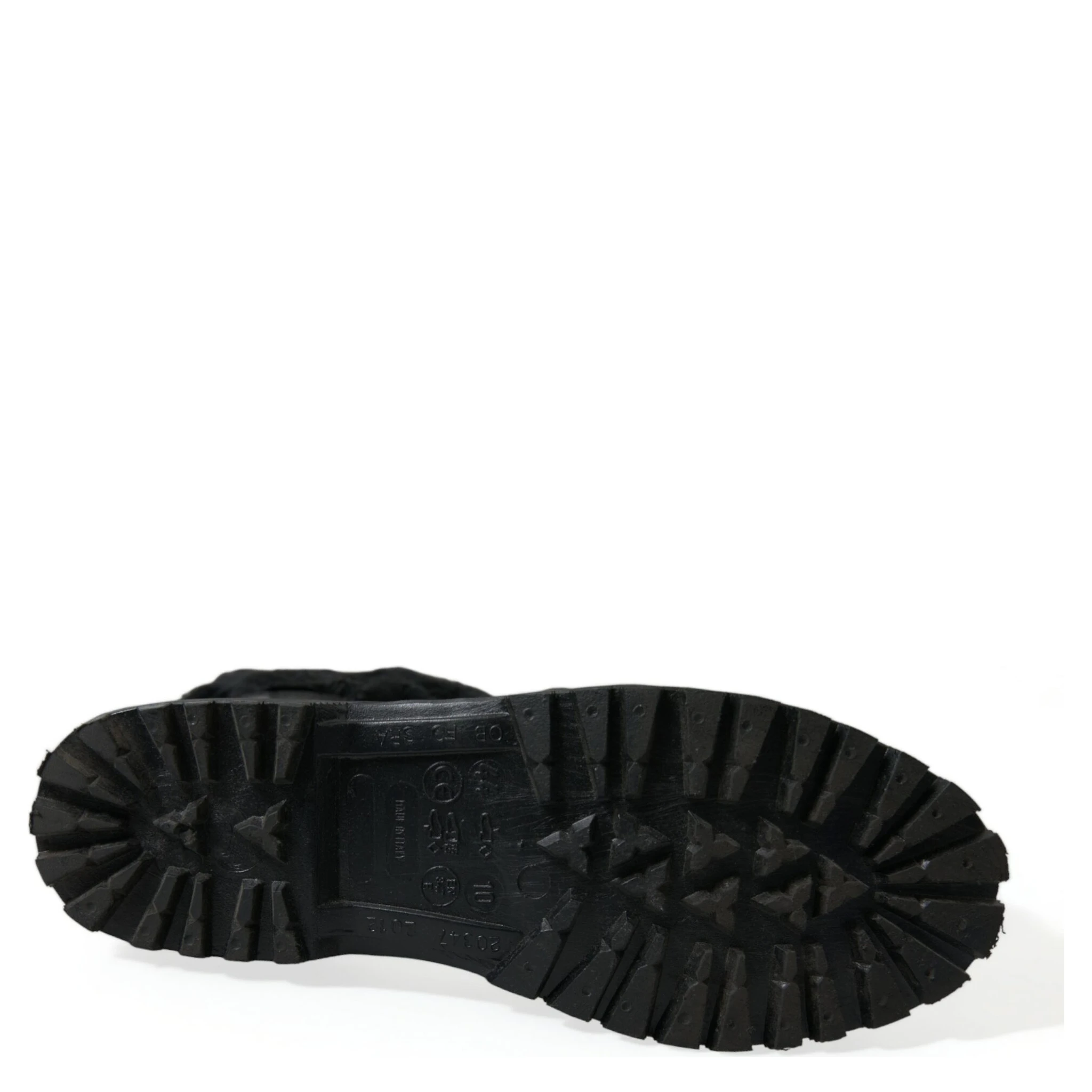 Black Rubber Lace Up Shearling Rain Boots Shoes