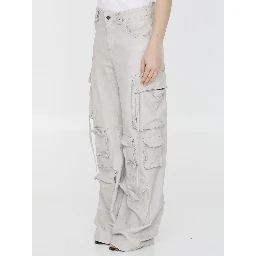 Leather cargo pants