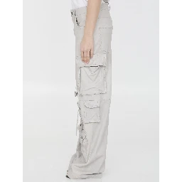 Leather cargo pants