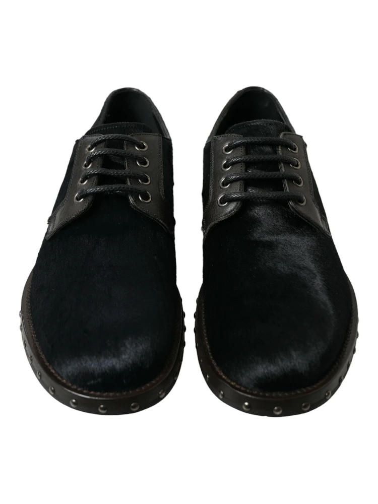 Black Stable Fur Derby SAN PIETRO Dress Shoes alternative