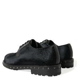 Black Stable Fur Derby SAN PIETRO Dress Shoes