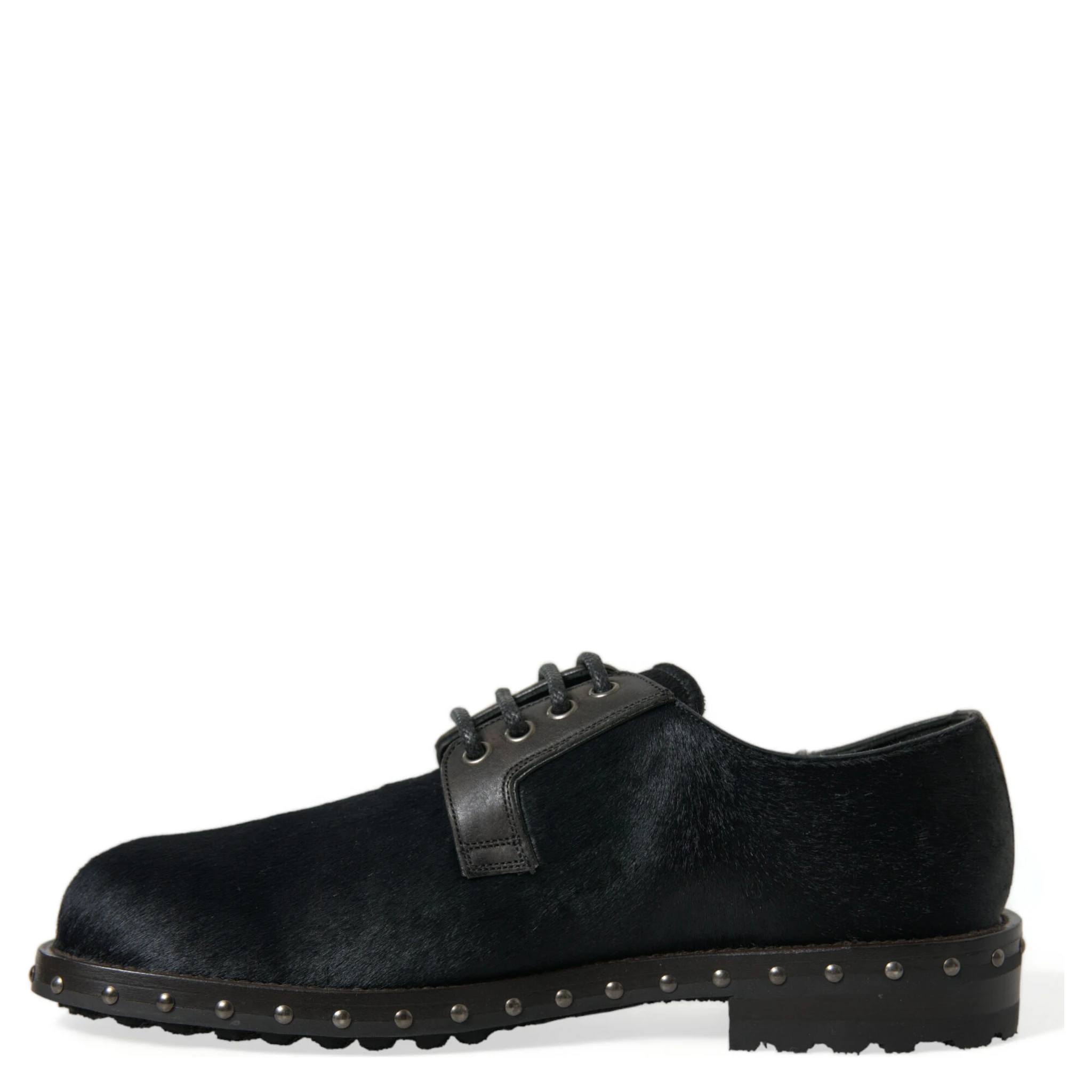 Black Stable Fur Derby SAN PIETRO Dress Shoes