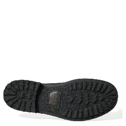 Black Stable Fur Derby SAN PIETRO Dress Shoes