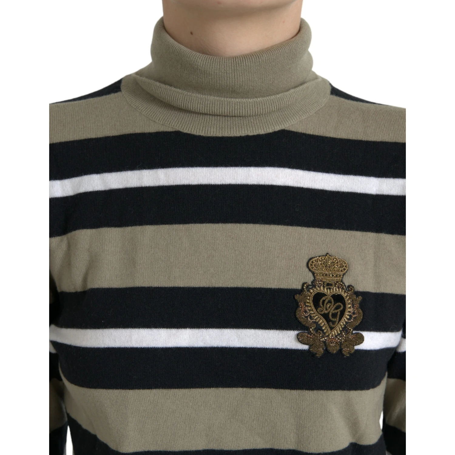 Multicolor Stripe Wool Logo Pullover Sweater