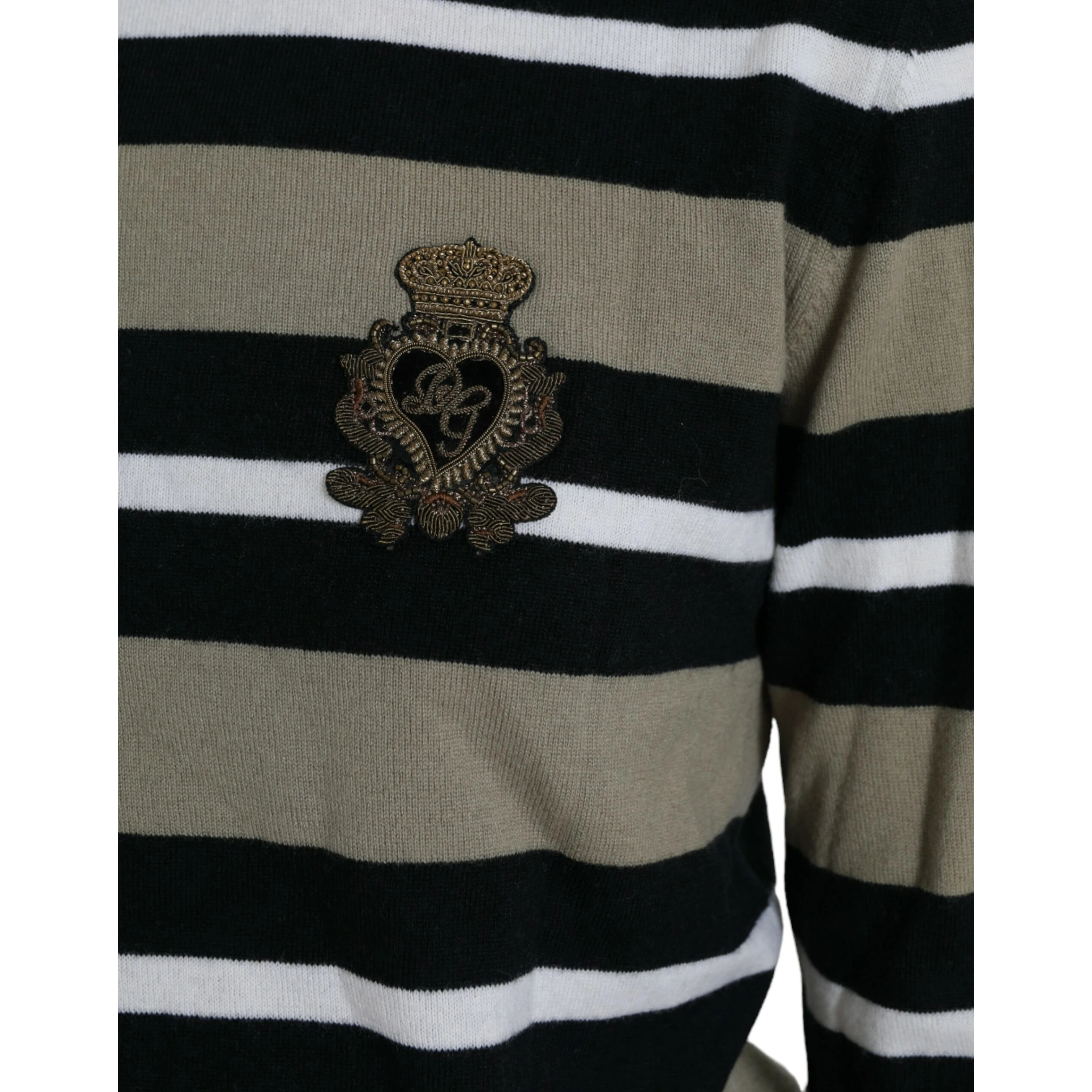 Multicolor Stripe Wool Logo Pullover Sweater