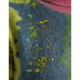 Multicolor Mohair Turtleneck Pullover Sweater