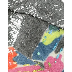 Multicolor Mohair Turtleneck Pullover Sweater