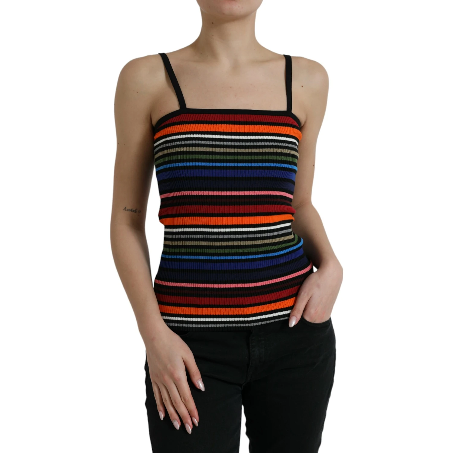 Multicolor Stripes Spaghetti Strap Tank Top