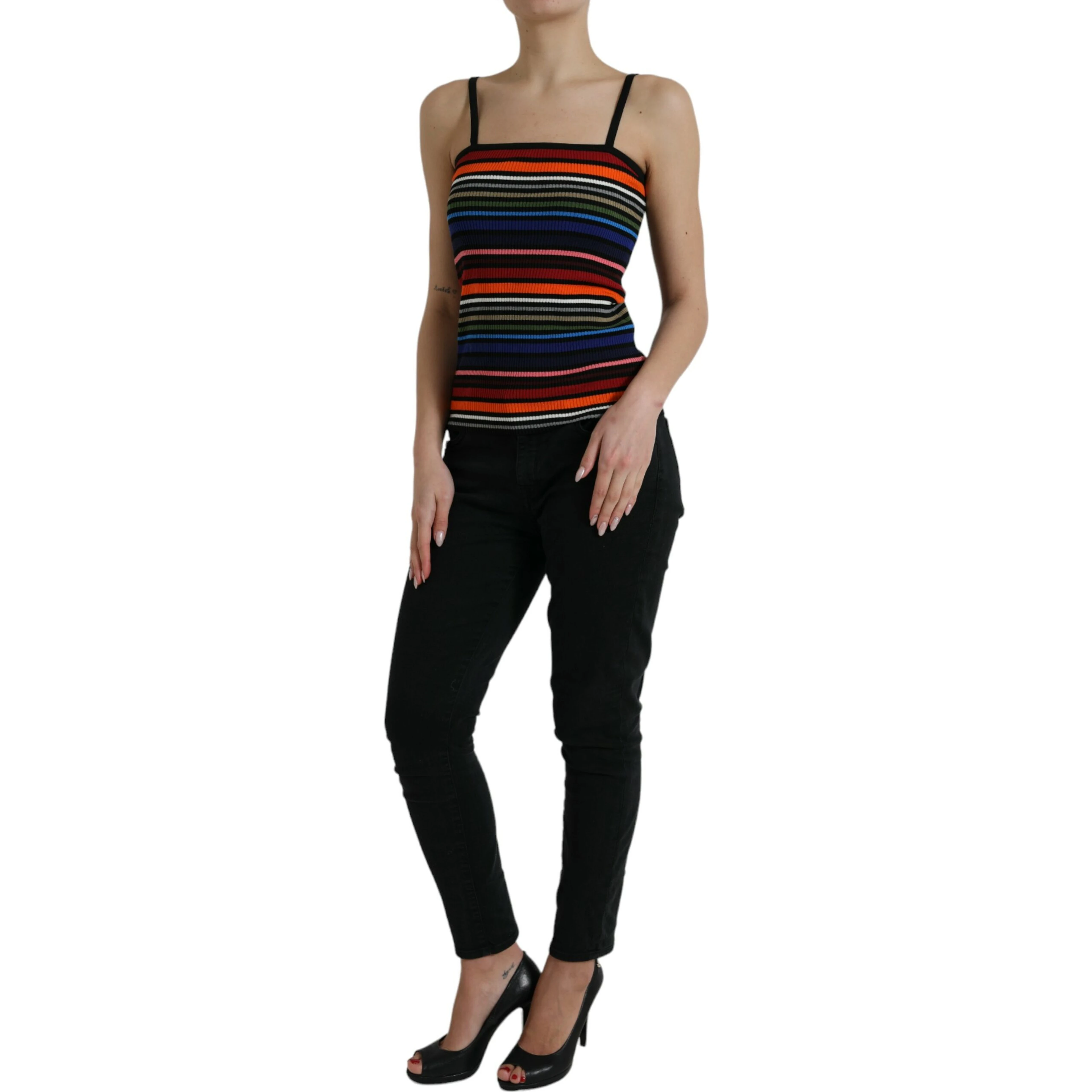 Multicolor Stripes Spaghetti Strap Tank Top