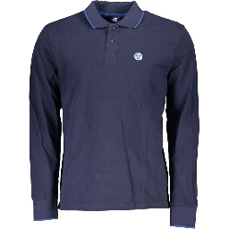 Blue Cotton Polo Shirt