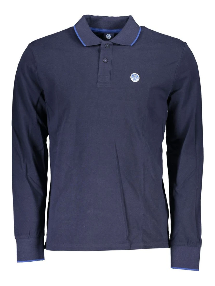 Blue Cotton Polo Shirt
