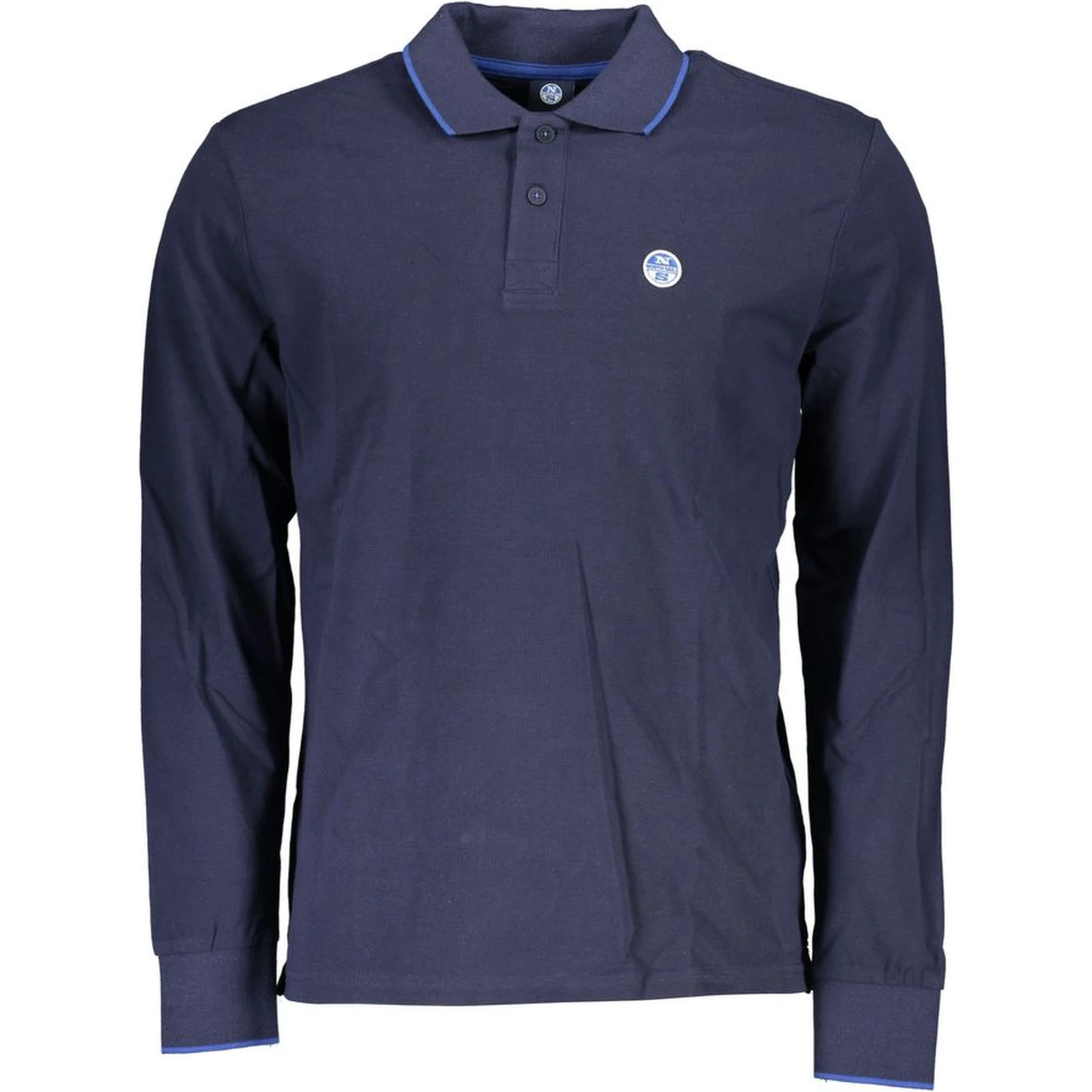 Blue Cotton Polo Shirt