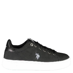 Black Polyester Sneaker