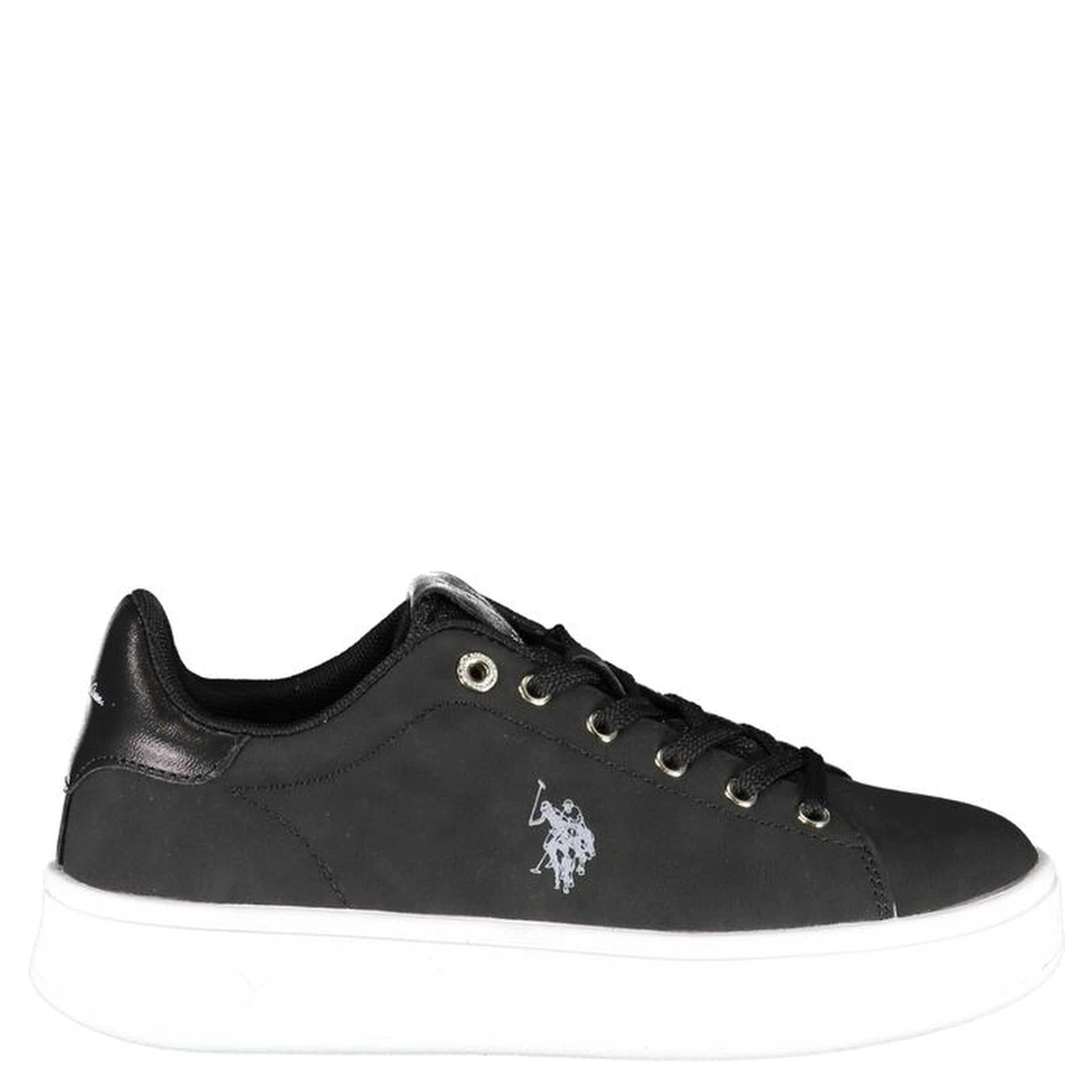 Black Polyester Sneaker