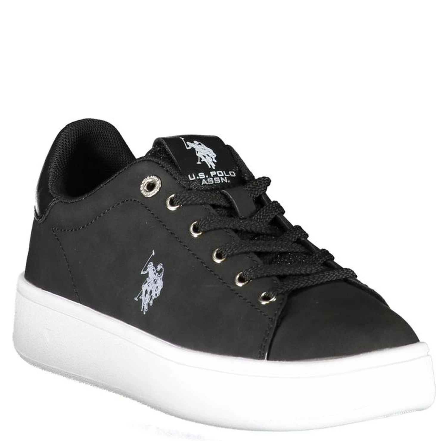 Black Polyester Sneaker