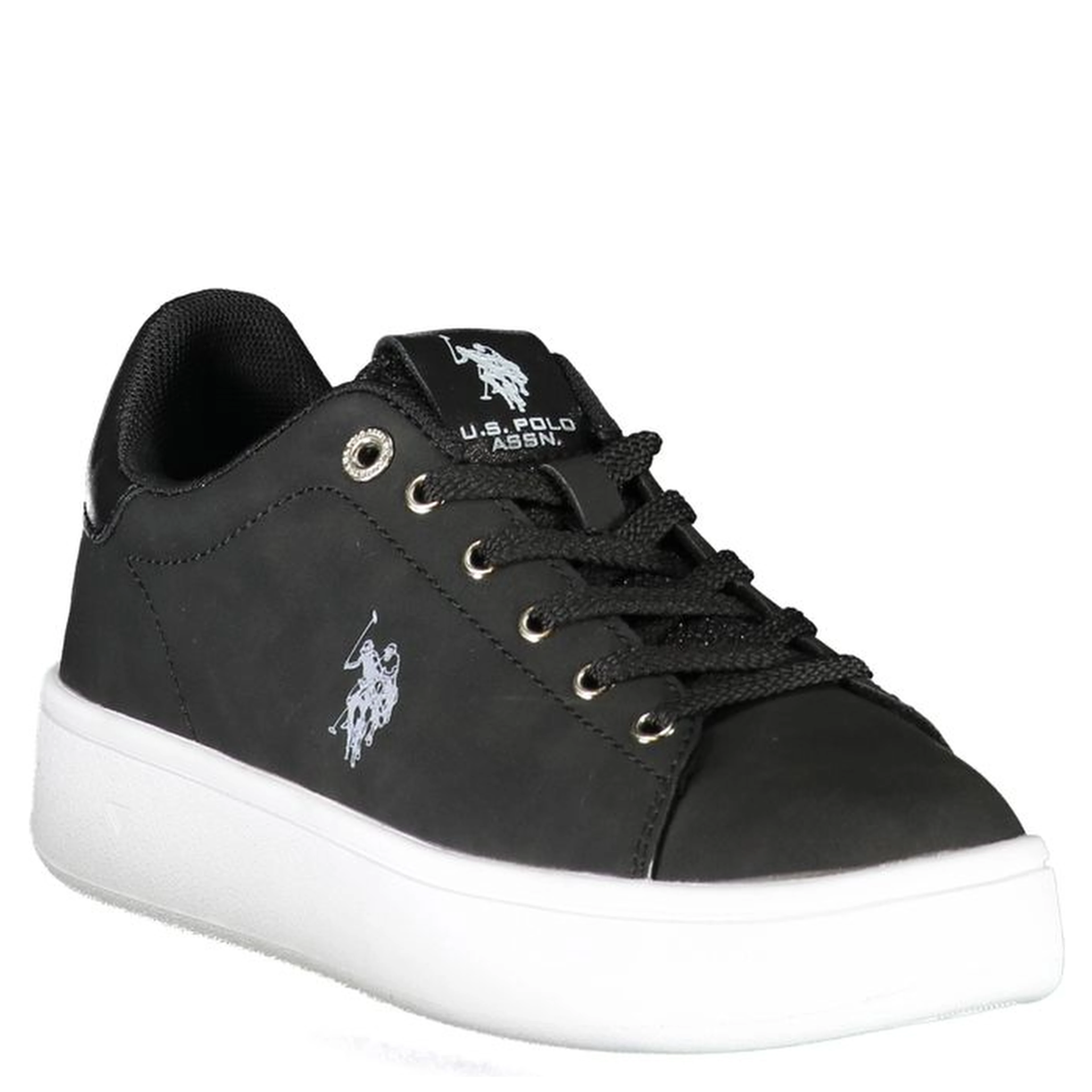 Black Polyester Sneaker