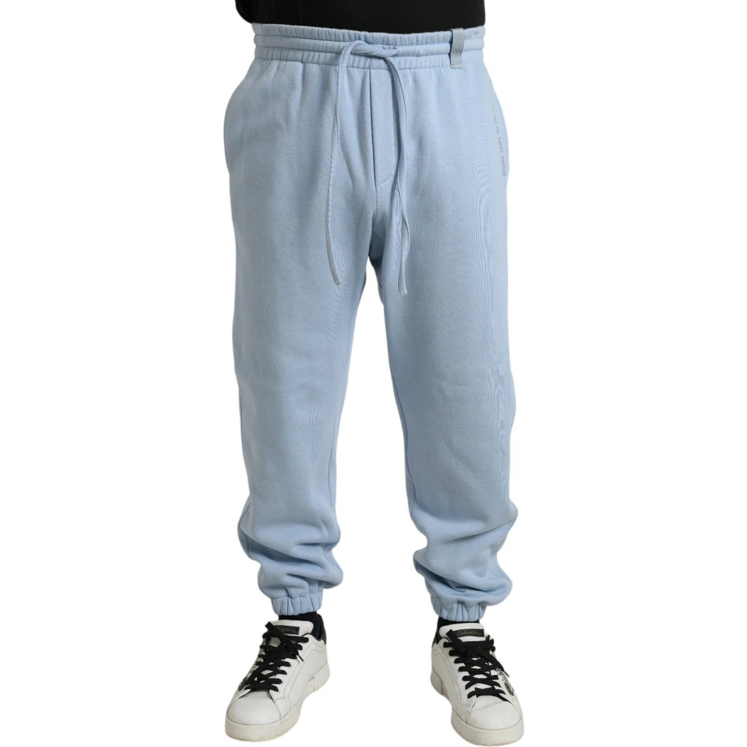 Light Blue Cotton Sweatpants Men Jogger Pants