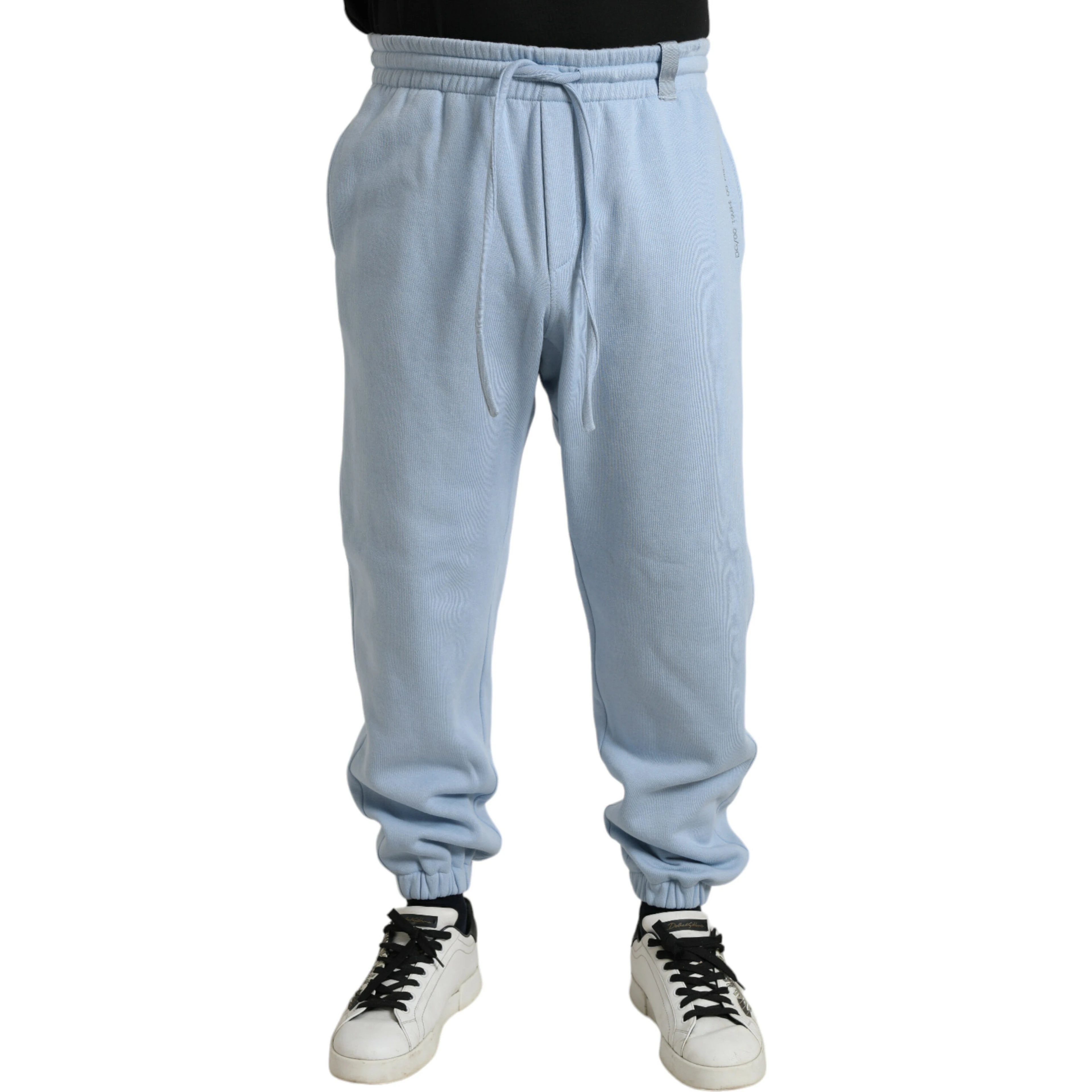 Light Blue Cotton Sweatpants Men Jogger Pants